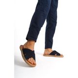 Mubiano Espadril Summer Lacivert Erkek Terlik