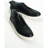 Mubiano Hakiki Deri 4500-SB Beyaz Erkek Spor Ayakkabı & Sneaker - Siyah - Beyaz