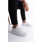 Mubiano Hakiki Deri Erkek Spor Ayakkabı & Sneaker Beyaz -MBKRY650-B