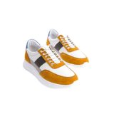 Mubiano Hakiki Deri Erkek Spor Ayakkabı & Sneaker Camel/Beyaz -MBKNT-CMLB - Camel - Beyaz - 43
