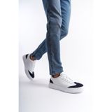 Mubiano Hakiki Deri Erkek Spor Ayakkabı & Sneaker Lacivert/Beyaz -MBKRY506-LCVB, 41