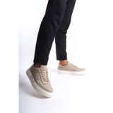 Mubiano Hakiki Deri Erkek Spor Ayakkabı & Sneaker Nude -MBKRY650-N - 44