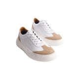 Mubiano Hakiki Deri Erkek Spor Ayakkabı & Sneaker Nude/Beyaz -MBKRY506-NB - Nude - Beyaz - 42