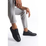 Mubiano Hakiki Deri Erkek Spor Ayakkabı & Sneaker Siyah -MBKRYT015-S - 41