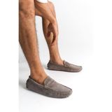 Mubiano Hakiki Deri Erkek Süet Vizon Loafer -MSSR1277-VZ, 40