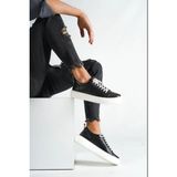Mubiano Hakiki Deri M3-SB Siyah/Beyaz Erkek Spor Ayakkabı & Sneaker - Siyah - Beyaz