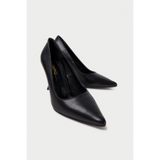 Mubiano Hakiki Deri MB971-S Kadın İnce 9 cm Topuklu Siyah Stiletto & Topuklu Ayakkabı