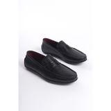 Mubiano Hakiki Deri MBABD274-S Erkek Siyah Loafer, 41