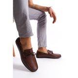 Mubiano Hakiki Deri MBABD277-TB Erkek Püskül Detaylı Taba Loafer, 40