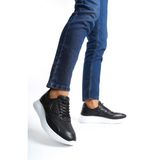 Mubiano Hakiki Deri MBKNT2090-S Erkek Siyah Sneaker & Spor Ayakkabı - 42