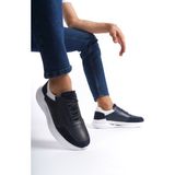 Mubiano Hakiki Deri MBKRY028-LCV Erkek Lacivert Sneaker & Spor Ayakkabı - 44