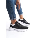 Mubiano Hakiki Deri MBKRY028-S Erkek Siyah Sneaker & Spor Ayakkabı - 42