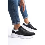 Mubiano Hakiki Deri MBKRY028-S Erkek Siyah Sneaker & Spor Ayakkabı - 44