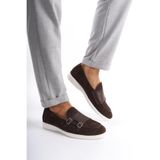 Mubiano Hakiki Deri MBKRY105-KH Erkek Toka Detay Kahverengi Loafer, 42