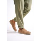Mubiano Hakiki Deri - MBKRY22103BJ Bej Nubuk Erkek Loafer, 41