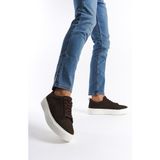 Mubiano Hakiki Deri MBNBKM3-KH Erkek Nubuk Kahverengi Sneaker & Spor Ayakkabı - 40
