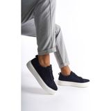 Mubiano Hakiki Deri MBNBKM3-LCV Erkek Nubuk Lacivert Sneaker & Spor Ayakkabı - 41
