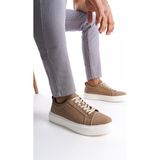 Mubiano Hakiki Deri MBNBKM3-VZ Erkek Nubuk Vizon Sneaker & Spor Ayakkabı - 44