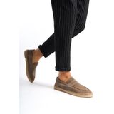 Mubiano Hakiki Deri Summer Erkek Jüt Taban Vizon Süet Espadril & Loafer -MSSR1274-VZ, 41