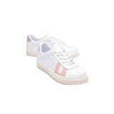 mubiano Kadın Hakiki Deri Beyaz Pudra Lila Spor Ayakkabı Sneakers Casper, 37