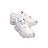Mubiano Kadın Sneaker Gold Yıldız Detaylı Kalın Tabanlı Spor Ayakkabı Veronica Beyaz - 37