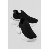 Mubiano Kadın Sneaker Kalın Taban Slip On Spor Ayakkabı Aurex Siyah