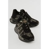 Mubiano Kadın Süet Sneaker Anorak Detaylı Taşlı Spor Ayakkabı Neriel Siyah - 36