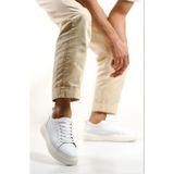 Mubiano M3-B Beyaz Hakiki Deri Erkek Spor Ayakkabı & Sneaker - 43