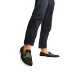 Mubiano Mbkry105-hk Erkek Hakiki Deri Toka Detay Haki Loafer, Haki, 42