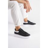 Mubiano MBMCQ1000-SB Erkek Kalın Taban Siyah/Beyaz Sneaker & Spor Ayakkabı - Siyah - Beyaz