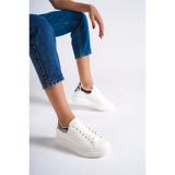 Mubiano MBMKQ200-BPLT Kadın Kalın Taban Beyaz/Platin Sneaker & Spor Ayakkabı, 37