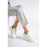 Mubiano MBMKQ200-BY Kadın Kalın Taban Beyaz/Yeşil Sneaker & Spor Ayakkabı, 36