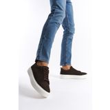Mubiano Mbnbkm3-kh Erkek Hakiki Nubuk Deri Kahverengi Sneaker & Spor Ayakkabı