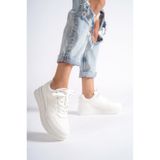 Mubiano MBNK160-BB Kadın Kalın Taban Beyaz/Beyaz Sneaker & Spor Ayakkabı, 39