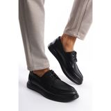 Mubiano Mbrgn105-s Siyah Erkek Bağcıklı Loafer