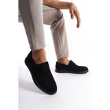 Mubiano MBSRGN105-S Siyah Süet Erkek Bağcıklı Loafer, 41