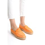 Mubiano -ORJ Kadın Hakiki Deri Oranj Espadril & Babet MBSVK23A001
