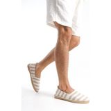 Mubiano Summer Erkek Jüt Taban Keten Beyaz/bej Espadril -MSSR3535-BB - Beyaz - Bej