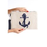 Mubiano Summer Kadın Bej Duck Keten Kumaş Çapa Clutch & Portföy Çanta - Msly0109-bj