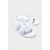 Mubiano Summer Kadın Jelly Mat Beyaz Düz Terlik-MSTB146-B, 36