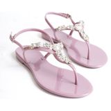 Mubiano Summer Kadın Jelly Mat Gül Kurusu Taş Detay Düz SANDALET-MSTB6262-GK - 38