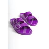 Mubiano Summer Kadın Jelly Mat Mor Düz Terlik-MSTB146-MR, 37