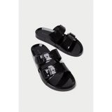 Mubiano Summer Kadın Jelly Mat Siyah Düz Terlik-MSTB146-S, 37
