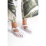 Mubiano Summer Kadın Jelly Toka Detay Mat Beyaz Düz SANDALET-MSTB844-B - 36