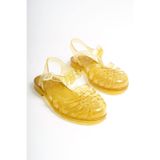 Mubiano Summer Kadın Jelly Toka Detay Şeffaf Altın Sim Düz Sandalet-mstb844-sas, 37