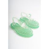 Mubiano Summer Kadın Jelly Toka Detay Şeffaf Yeşil Sim Düz SANDALET-MSTB844-SYS - 40