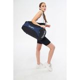 Mubo Orijinal Unisex 3 Bölmeli Önü Fermuarlı Uzun Askılı Geniş Hacimli Seyahat Fitness Spor Çantası 041 - 000-Siyah