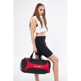 Mubo Orijinal Unisex 3 Bölmeli Önü Fermuarlı Uzun Askılı Geniş Hacimli Seyahat Fitness Spor Çantası 041 - 031-Siyah