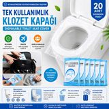 Mubx 20 Adet Tek Kullanımlık Klozet Poşeti Hijyenik Tuvalet Örtüsü Seyahat Otel Kamp Için Pratik