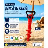 Mubx 40 cm Bahçe Plaj Şemsiyesi Sabitleyici Kazık Plastik Malzeme ile Güçlü Tutuş ve Kolay Kullanım